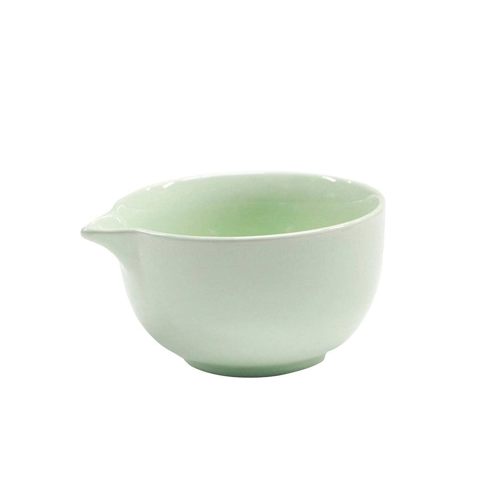 Matcha Bowl With Spout, Colored Glaze