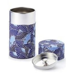 Boîte à thé, éventails Washi violet/bleu, 1-4 oz