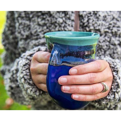 Taza Hand-Hug, izquierda, negro/amarillo